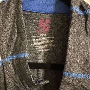 IZ Byer Gray and Blue Top